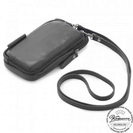 Кожаный клатч "Денвер" (черный)